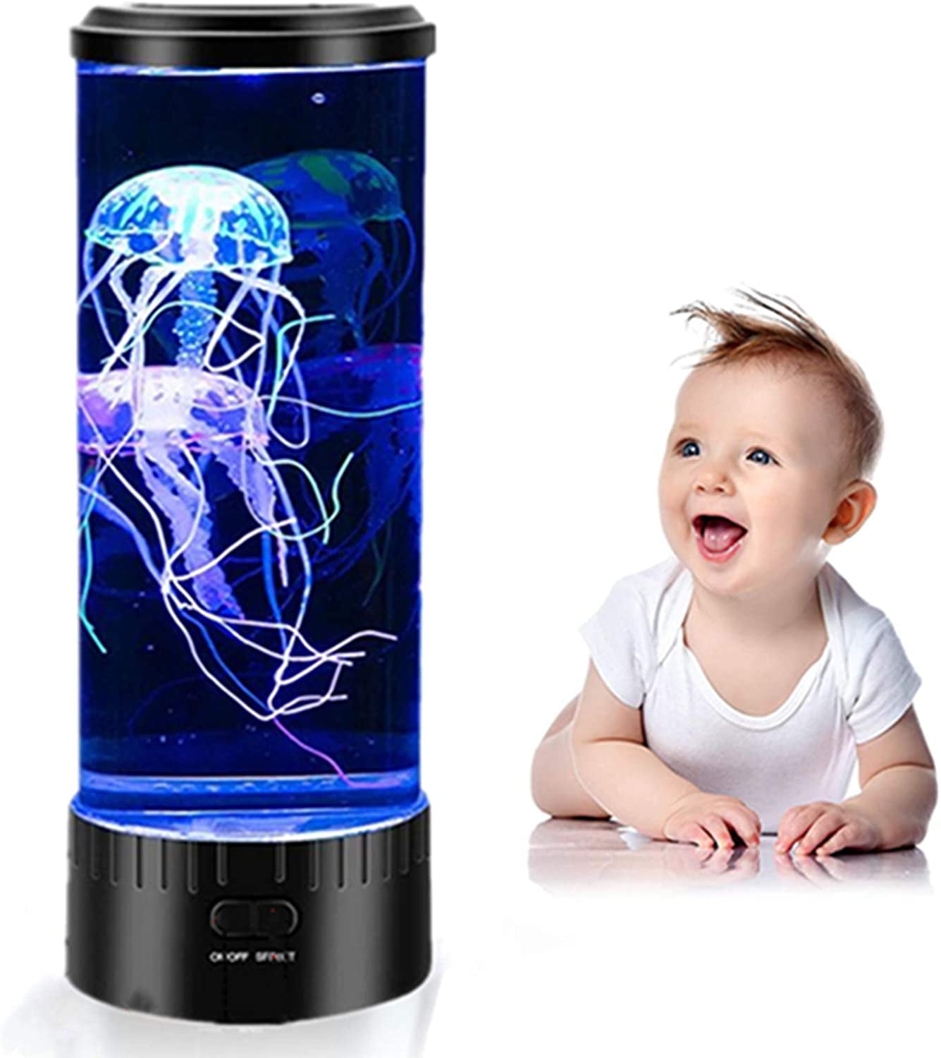 LED Fantasy Jellyfish Lava Lamp Round Real Jellyfish Aquarium Lamp