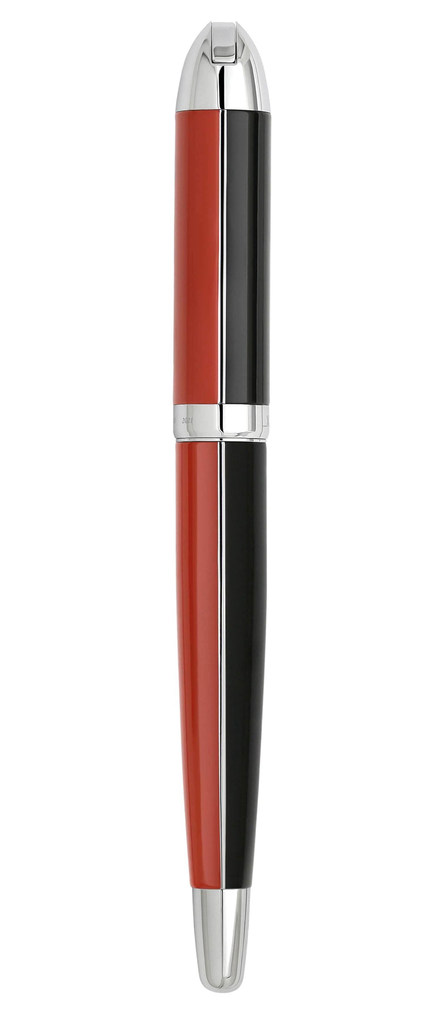 Xezo Xezo Visionary® Brass  Aluminum Enameled Fountain Pen (Medium Nib) - Red / Black