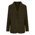 thumbnail image 5 of Bovxnpu Womens Casual Blazer Jacket Business Casual Outfits for Work, Long Sleeve Open Front Work Office Blazer Lapel Button Jacket, Women's Fashion Solid Button Suit Coat Casual Jacket L, 5 of 7