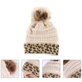 thumbnail image 3 of Jiyike Decorative Winter Hat Leopard Knitted Hat Thicken Knitted Beanie Winter Accessory, 3 of 11