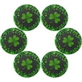 thumbnail image 3 of St. Patrick's Day Round Placemats Beautiful Shamrock Clover Leaves Place Mat Wear and Heat Resistant Non Slip Table Mats for Home Hotel BBQ Party Table Dinnerware 4Pcs Home Decor, 3 of 7