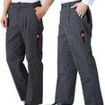 thumbnail image 4 of Xingzhi Striped Baker Trousers For Men Elastic Waist Kitchen Uniform Breathable M, 4 of 6