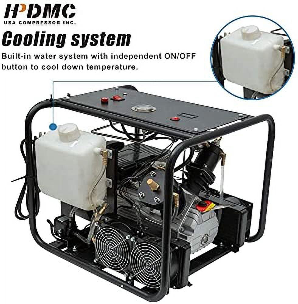 HPDAVV High Pressure Air Compressor 110V - 2.2KW / 3HP - 2.1CFM @ 4500psi PCP Paintball Fill Station & Charging System, an Oil Water Separator for Free