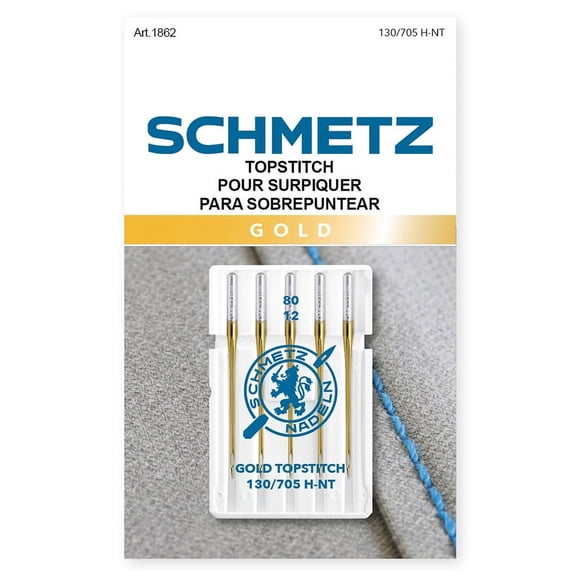 Schmetz Topstitch Gold Machine Needles-Size 80/12 5/Pkg
