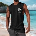 thumbnail image 2 of YUGYXL Tank Track Athletic Running Vests for Man Summer Fall Boat Neck Graphic Tops Vest Mens Trendy Z Black XL, 2 of 5
