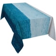 thumbnail image 2 of Coastal Turquoise Ombre Rectangle/Square/Round Waterproof Tablecloths 60x120 inch Summer Beach Navy Blue Abstract Art Seaside Polyester Table Cloth Table Cover Tabletop for Wedding Party, 2 of 6
