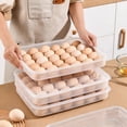 thumbnail image 5 of Egg Storage Container Refrigerator Egg Organizer Stackable Clear Plastic Box with Anti-Roll Lid for Freshness Kitchen Food Container Organizer for Efficient Pantry and Refrigerator Storage Topliu, 5 of 5
