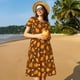 thumbnail image 4 of Easygdp Chicken Legs 1 para Vestido Transpirable de Mujer, Vestido Suelto de Manga Corta con Pliegues y Bolsillos para el Verano, 4 of 6