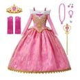 thumbnail image 4 of Disney vestido de princesa Rapunzel para niños, conjunto de disfraces enredados, ropa de fantasía para fiesta de cumpleaños, Carnaval y Halloween, 4 of 4