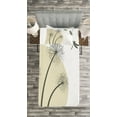 thumbnail image 3 of Ambesonne Dragonfly Quilted Bedspread Set 2 Pcs, Dandelions Spring Art, Twin Size, Tan Army Green, 3 of 3