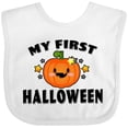thumbnail image 3 of Inktastic My First Halloween with Pumpkin and Stars Boys or Girls Baby Bib, 3 of 4