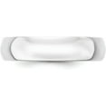 thumbnail image 2 of Solid 14k White Gold 5.2mm Lightweight Half Round Wedding Band Size 8.5 - Ring Size 8.5, 2 of 6