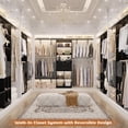 thumbnail image 5 of Homieasy Closet System - 4.75-8FT Closet Organizer System with Wooden Drawers & Cube Storage Organizer, 96" Closet Systems with Cuttable Hanging Shelvings for Nursery, Black, 5 of 7