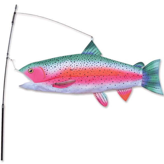 Swimming Rainbow Trout Fish Wind Sock 30"