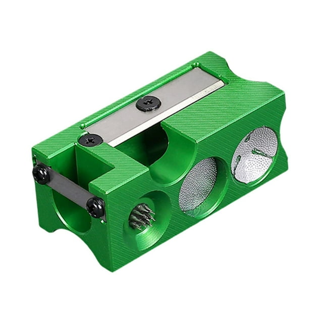 Herramienta de reparación de puntas de taco de billar, accesorios de billar, moldeador de puntas de taco de billar multifunción, bruñidor, herramienta Verde