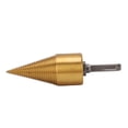 thumbnail image 1 of Twist Firewood Splitter Wood Cone Punch Drill Bit Square Shank TiPlating Split Tool 42mm L, 1 of 9
