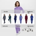 thumbnail image 7 of VIAOLI Women's Medical Scrubs Set - Half Zip Top and Straight Leg Pants, Multiple Pockets for Nurses & Doctors, 7 of 7