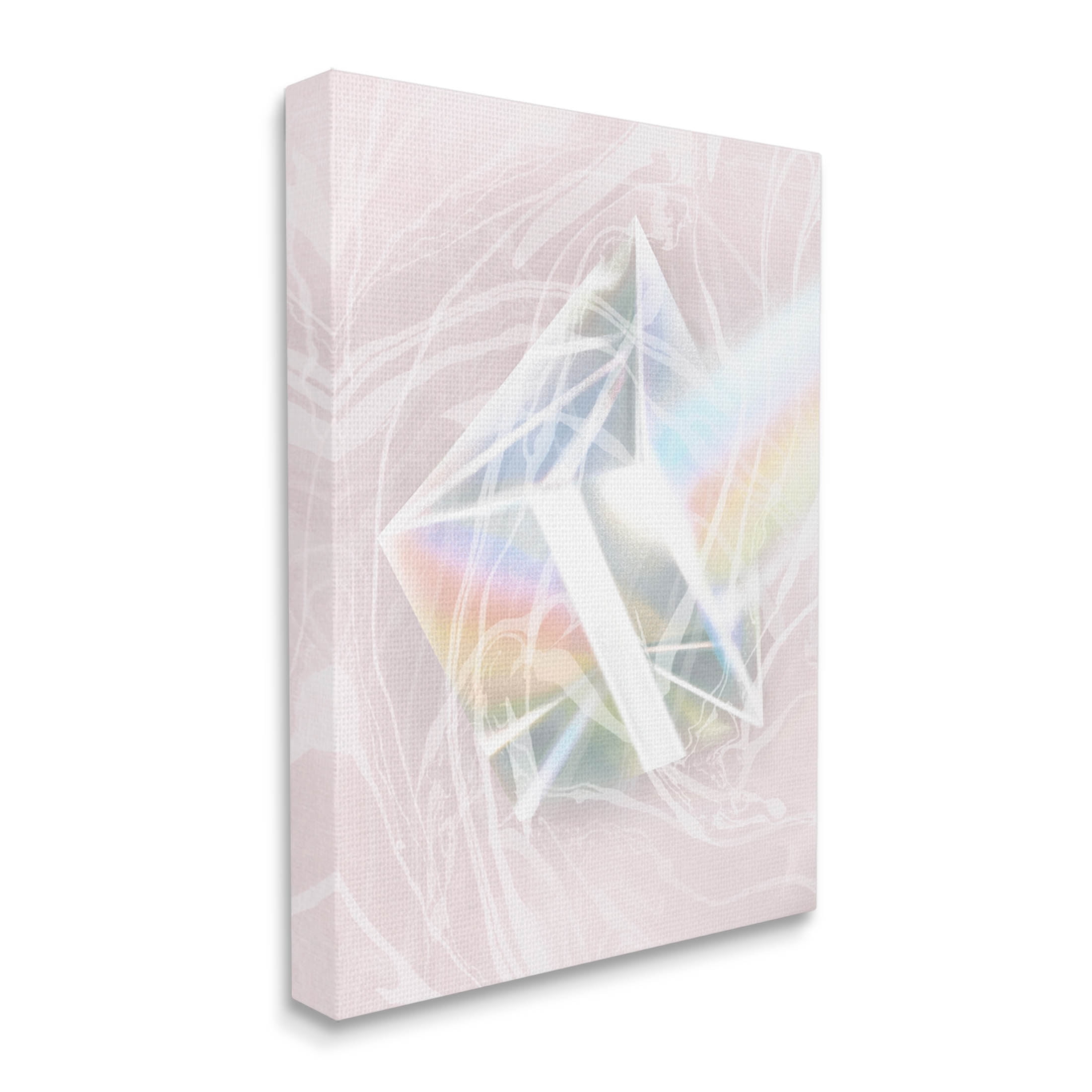 Pastel Prism Rainbow Reflection Abstract Graphic Art Gallery Wrapped Canvas Print Wall Art