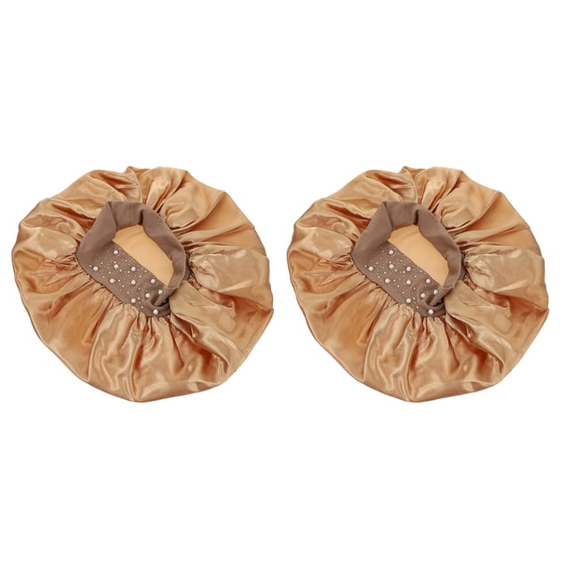 Shisuyan 2 Pcs Bonnets de Douche Imperméables Dorés pour Protection des Cheveux Femmes