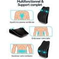thumbnail image 4 of Ergonomic Lumbar Support Cushion, Memory Foam Car Seat Back Support Office Chair, Backrest with Anti-Static Coating and Adjustable Double Straps, Blac, 4 of 5