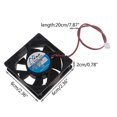 thumbnail image 4 of Dc12v Brushless Cooling Fan 60mm Sleeve Bearing High Speed 4500rpm Cooler 6020, 4 of 5