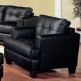thumbnail image 1 of Coaster Samuel Tufted Leather Club Chair in Black, 1 of 3