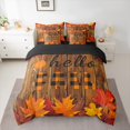 thumbnail image 2 of Manfei Hello Fall 7-Piece Twin Bedding Sets,Autumn Fall Maples Bedding Comforter Set,Old Barn Door Sheet Sets For Children,Breathable Home Decor Reversible, 2 of 8