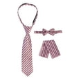 thumbnail image 3 of Gioberti Boy's Long Sleeve Dress Shirt + Stripe Tie, Bow Tie and Hanky, 3 of 5