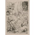 thumbnail image 2 of Rodolphe Bresdin 14x18 Black Ornate Wood Framed Double Matted Museum Art Print Titled - Spinner's Interior, 2 of 5