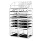 thumbnail image 1 of 4 piezas, diseño apilable, soporte de almacenamiento de cosméticos con 12 cajones, para cosméticos, cuidado de la piel, tocador, baño, blanco por Cq Acrylic ShuxiuWang  9024735015512, 1 of 5