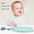 thumbnail image 2 of Baby Fork and Spoon Set with Carry Case Baby Training Utensils Self Feeding Toddler Silicone and Stainless Steel Kids and Toddler Utensil Set Cute Cartoon Hippo Shaped, 2 of 9