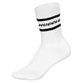thumbnail image 2 of HUDDLE Calcetines Unisex, pack de 6 – Rayas, logo, crew, calcetines deportivos, color liso Blanco 39-42, 2 of 3