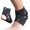 thumbnail image 1 of HiRui Tobillera de compresión para hombres y mujeres, estabilizador de tobillo para correr, baloncesto, fútbol, ​​fitness, esguinces, recuperación de artritis, transpirable, ajustable (paquete de 2 M), 1 of 1
