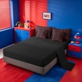 thumbnail image 3 of meiyoeat Red Checkered Grid 7-Piece Twin Bedding For Boys,3D Modern Abstract Geometric Bedding Comforter Set For Kids,Black Reversible, 3 of 7