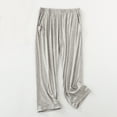 thumbnail image 2 of hotojiny Women's Pajama Pants Wide Leg Lounge Pj Bottoms with Pockets Elastic Waist Soft Comfy Solid Sleepwear, 2 of 3