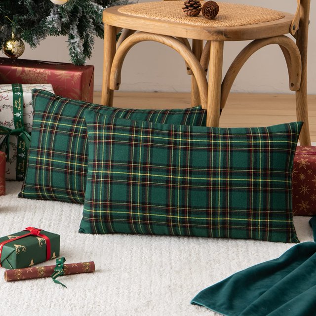 Fundas de almohada decorativas AQOTHES 30 x 50 cm, diseño navideño