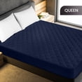 thumbnail image 2 of Funda de colchón Utopia Bedding acolchada, ajustada, tamaño queen, azul marino, 2 of 7