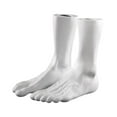 thumbnail image 2 of Bunblic PVC Mannequin Foot Feet Display Model,Flat Bottom,Support,Men Shoe Socks Male Foot Model for Retail Shop Socks Short Stocking white, 2 of 8