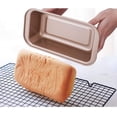 thumbnail image 4 of Loaf Pan Set of 2, Beasea 8.5 x 4.5 Inch Bread Baking Pans Nonstick Bakeware Golden Loaf Baking Pans, Carbon Steel Bread Loaf Pans, 4 of 7
