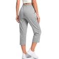 thumbnail image 5 of Fantaslook Women Capri Pants High Waisted Drawstring Summer Yoga Pants Workout Cropped Joggers Lounge Pants with Pockets, 5 of 9