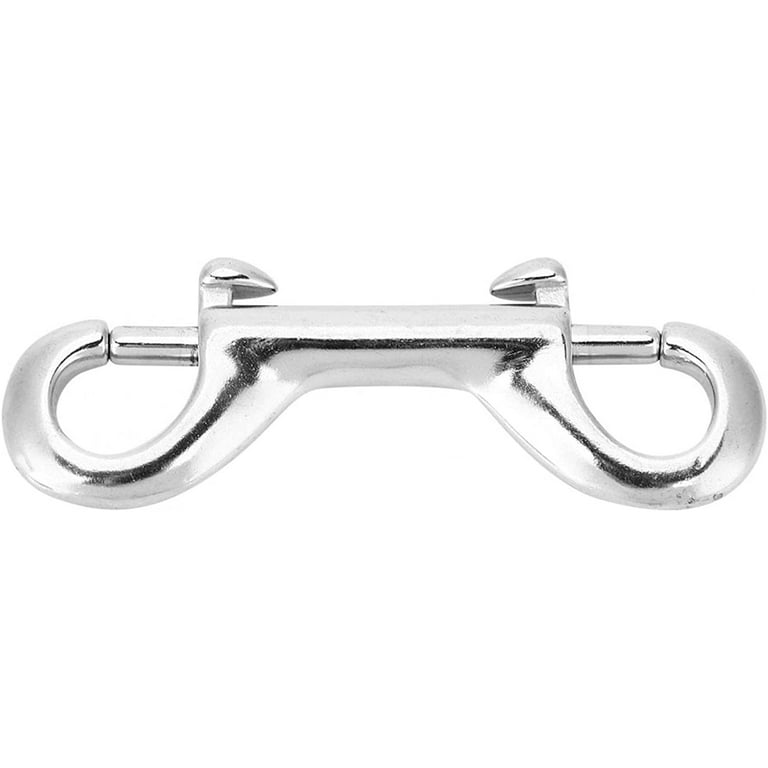 Double Ended Bolt Snap Hooks, Silver Diving Hook Stainless Steel Double  Ended Clip Hook Bolt Snap Double End Hook for Diving Key Chain(90mm) 
