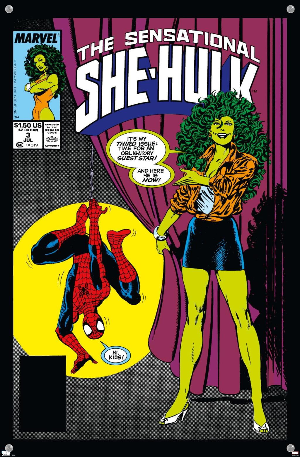 Marvel Comics - Sensational She-Hulk #3 Wall Poster with Push Pins, 14.725" x 22.375"
