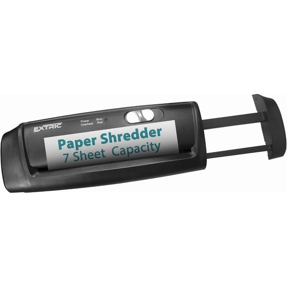 Paper Shredder for Home, Paper Shredders Heavy Duty with Extendable Arm – 6 Sheet Strip-Cut, Credit Card Slot, Mini Document Shredder Without Basket for Home, Office – Overheat, Jam Protection