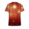thumbnail image 5 of Lolmot Scrubs for Women Fashion Glitter Xmas Tree 3D Print Short Sleeve Medical Scrub Shirts V-Neck Holiday Workwear Blouse Nursing Uniform with Pockets, 5 of 5