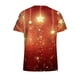 thumbnail image 5 of Tops Para Mujer Blusa Navideña Camisas Manga Corta Cuello en V Uniforme Árbol Impreso Bolsillos Enfermería Odeerbi ODB171074, 5 of 5