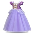 thumbnail image 4 of Vestido de princesa Bella, Rapunzel, Cenicienta para niñas, disfraz de Cosplay para niños, La Bella y la Bestia, traje de fiesta de carnaval, cumpleaños y Navidad para niños, 4 of 5