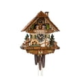 thumbnail image 1 of Cuckoo Clock Black Forest house with moving wanderer, 1 of 1
