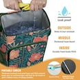 thumbnail image 2 of Botanical Jungle Leaves Insulated Backpack Cooler, Leakproof Cooler Bag with Exotic Floral Pattern for Outdoor Adventures, 2 of 5