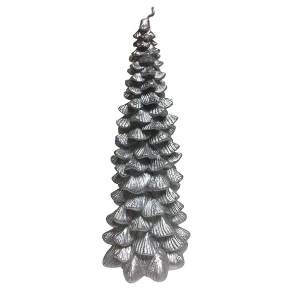 One Hundreds Eighty Degree Metallic Tree Candle 10 inch