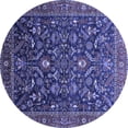 thumbnail image 1 of Ahgly Company Indoor Round Oriental Blue Industrial Area Rugs, 5' Round, 1 of 4